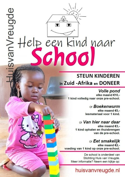 Help een kind naar school!